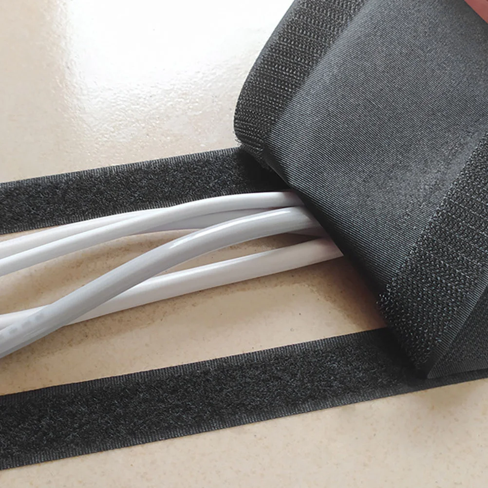 

3 Meter Carpet Sleeves Wire Organizer Hook and Loop Tape Black Cable Strap Nylon Grip