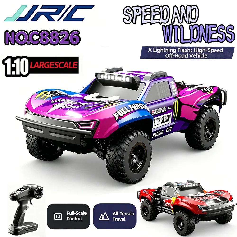 JJRC 1:10 C8826 Rc Cars Large Size 4WD High-Speed Off-Road Vehicle Professional Brushless Remote Control Drift Car Model Toys