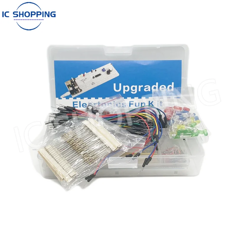 830-teiliges DIY-Elektronik-Starterkit – für Arduino UNO R3, inklusive Steckbrett, Verbindungspunkten und elektronischen Komponenten – Detail 1