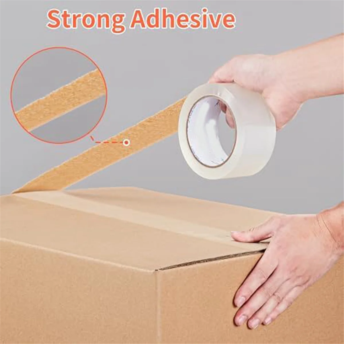 

3 Roll Clear Packaging Tape Tape Dispenser, Heavy Duty Packaging Tape Refills for Shipping Packaging MailingJAS
