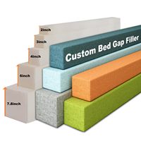 Mattress Extender Bed GapSpace Filler Headboard Pillow Between Headboard Mattress or Wall High-Density Foam with Removable Cover