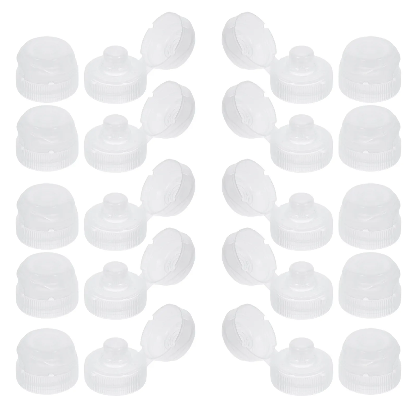 20Pcs Condiment Squeeze Bottle Caps Plastic Leak-Proof Flip Top Replacement for 38Mm Bottles Kitchen Sauce Oil Dispenser Lid