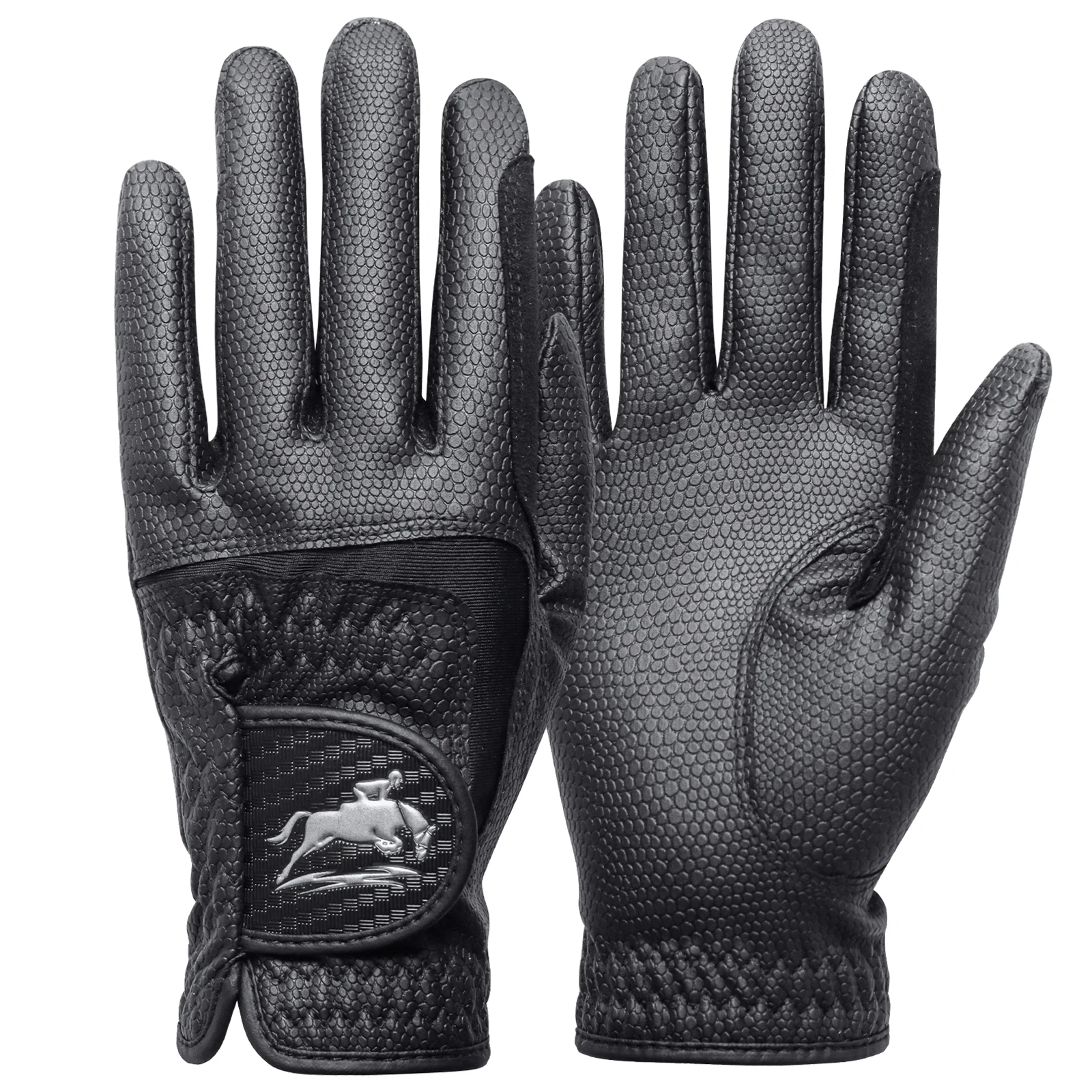 Womens Horse Riding Gloves Performance Touchscreen Grips with Breathable Stretch PU Leather for Enhanced Control