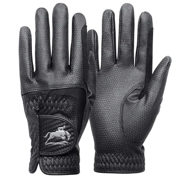 Womens Horse Riding Gloves Performance Touchscreen Grips with Breathable Stretch PU Leather for Enhanced Control