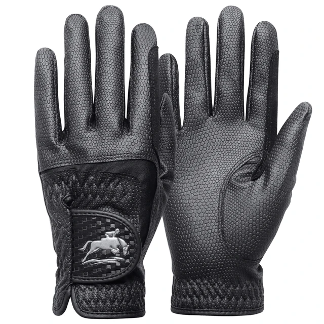Womens Horse Riding Gloves Performance Touchscreen Grips with Breathable Stretch PU Leather for Enhanced Control