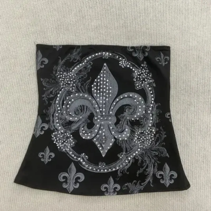 

Y2K Streetwear Retro Strapless Corset Top Women Harajuku Gothic Aesthetics Punk Camis Summer Fashion Slim Casual Sleeveless Vest