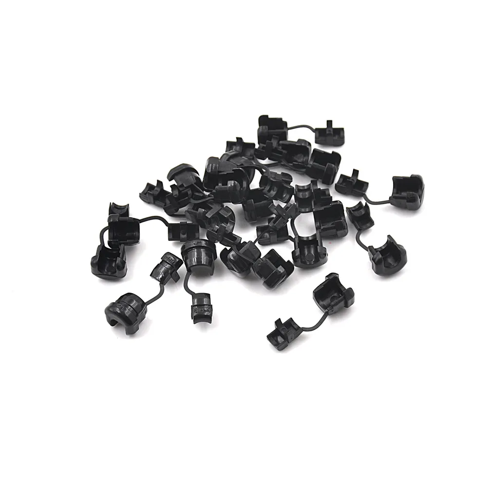 Black 20pc 6N-4 Strain Relief Bushing SJT 18AWG T=0.5~1.6mm Nylon Wholesale