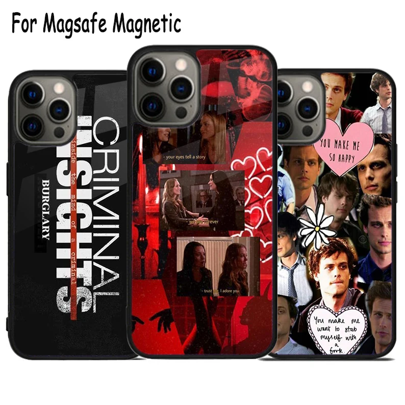 TV C-Criminal M-Minds Wireless Charge Magsafe Phone Case For iPhone 15 16 14 13 11 12 Pro Max Plus Magnetic Bumper Cover