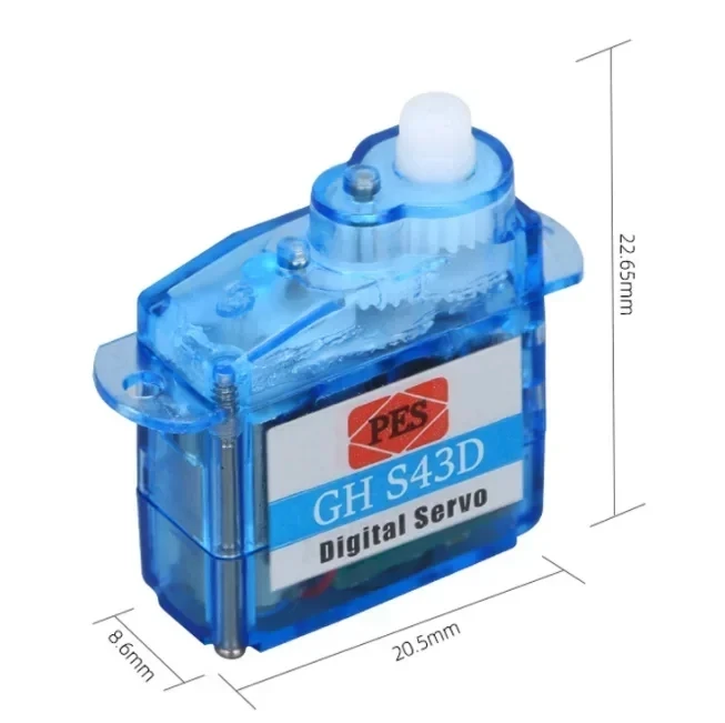 GH-S43D 4.3g Servo numérique Micro Mini Servo modélisation 90 degrés 3.6-4.8V pour avion RC hélicoptère camion bateau voiture Robot RC outil