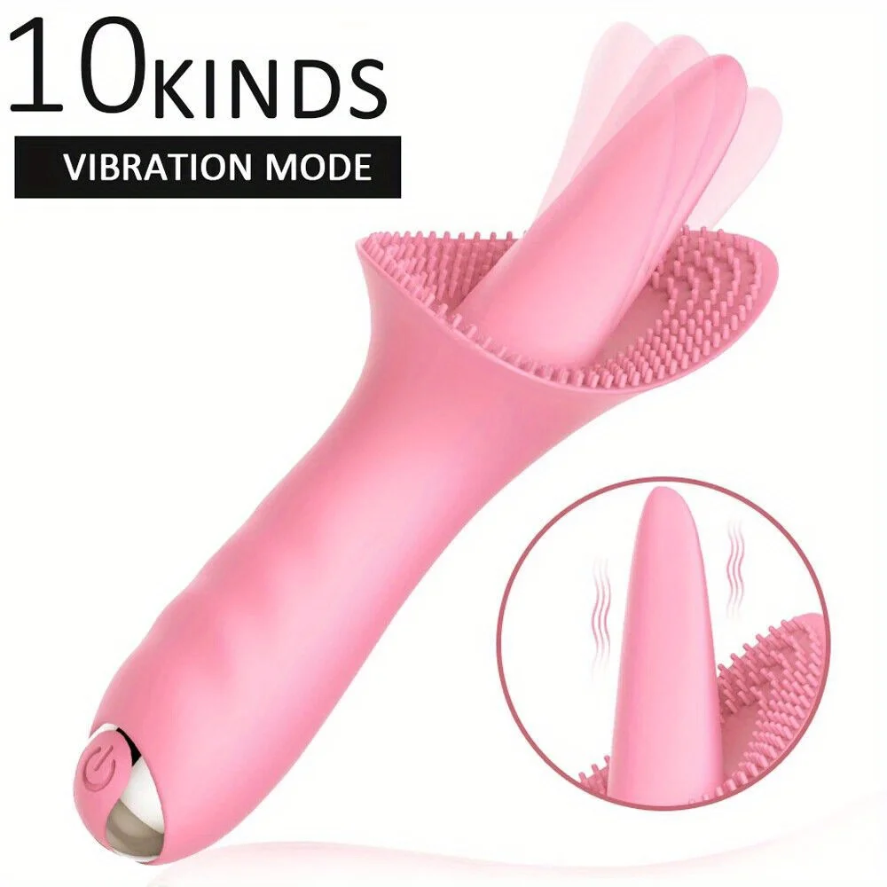 

1pc Tongue G-spot Vibrator Oral Sucking With 10 Vibration Modes Clitoral Vaginal Stimulation Female Sex Toys USB Rechargeable