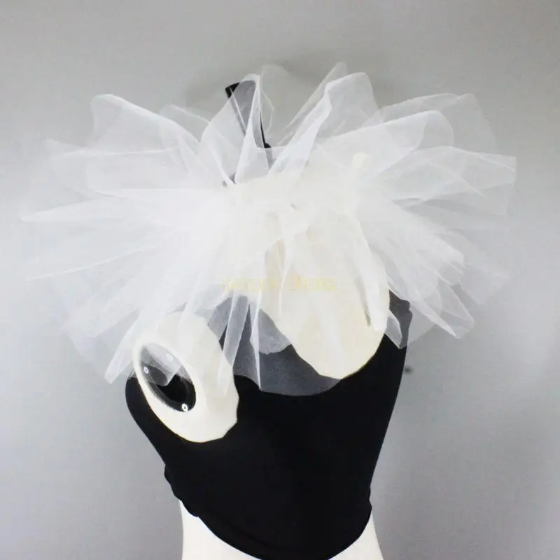 31BF نساء خمر الشبكات الرقبة روف قابلة للفصل تول كشكش طوق النهضة الفيكتوري الهالوين cosplay ملحقات الأزياء #4