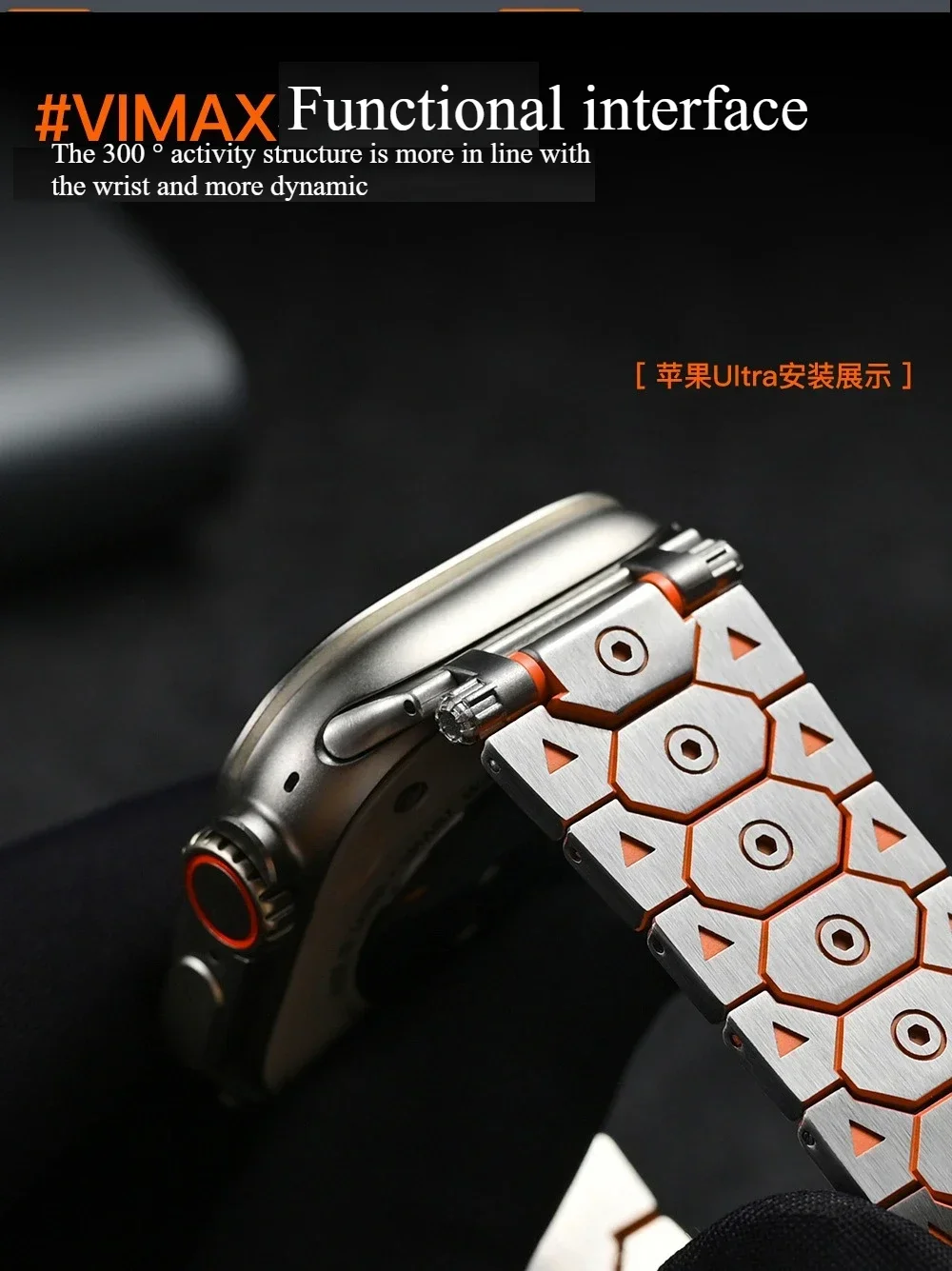 Titan Strap for Apple Watch Ultra/2 49mm 10 42mm 46mm 9 8 7 45mm 41mm Solid Metal Stainless Steel Iwatch 6 5 4 SE 44mm 40mm 42mm