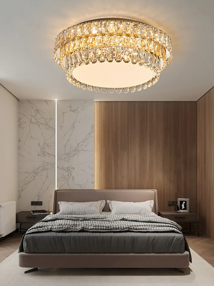 

Luxury Postmodern Minimalist Crystal Ceiling Lamp Led Home Decoration Light Fixture Over Bedroom Lamparas De Techo 2024 Lights