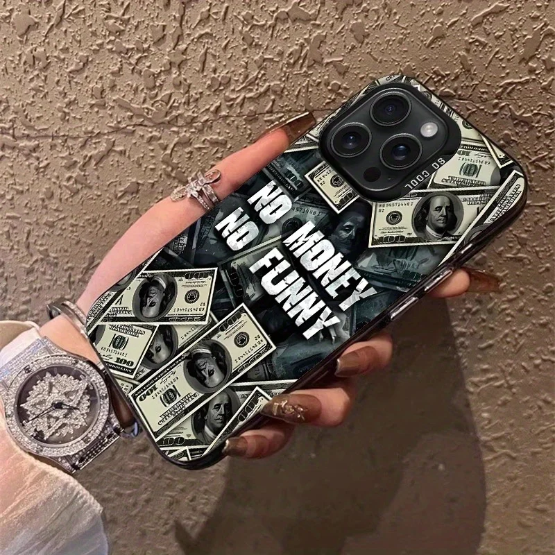 Money design pattern phone case suitable for iPhone 17 16 15 14 13 12 11 Pro/ Max /Plus anti-fall and shockproof rear cover
