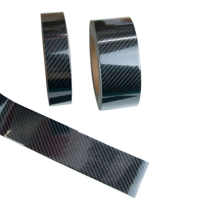 

Bright Black Carbon Fiber Car Stickers Auto Door Threshold Trunk Protective Strip Anti Scratch Tape Waterproof Auto Accessories