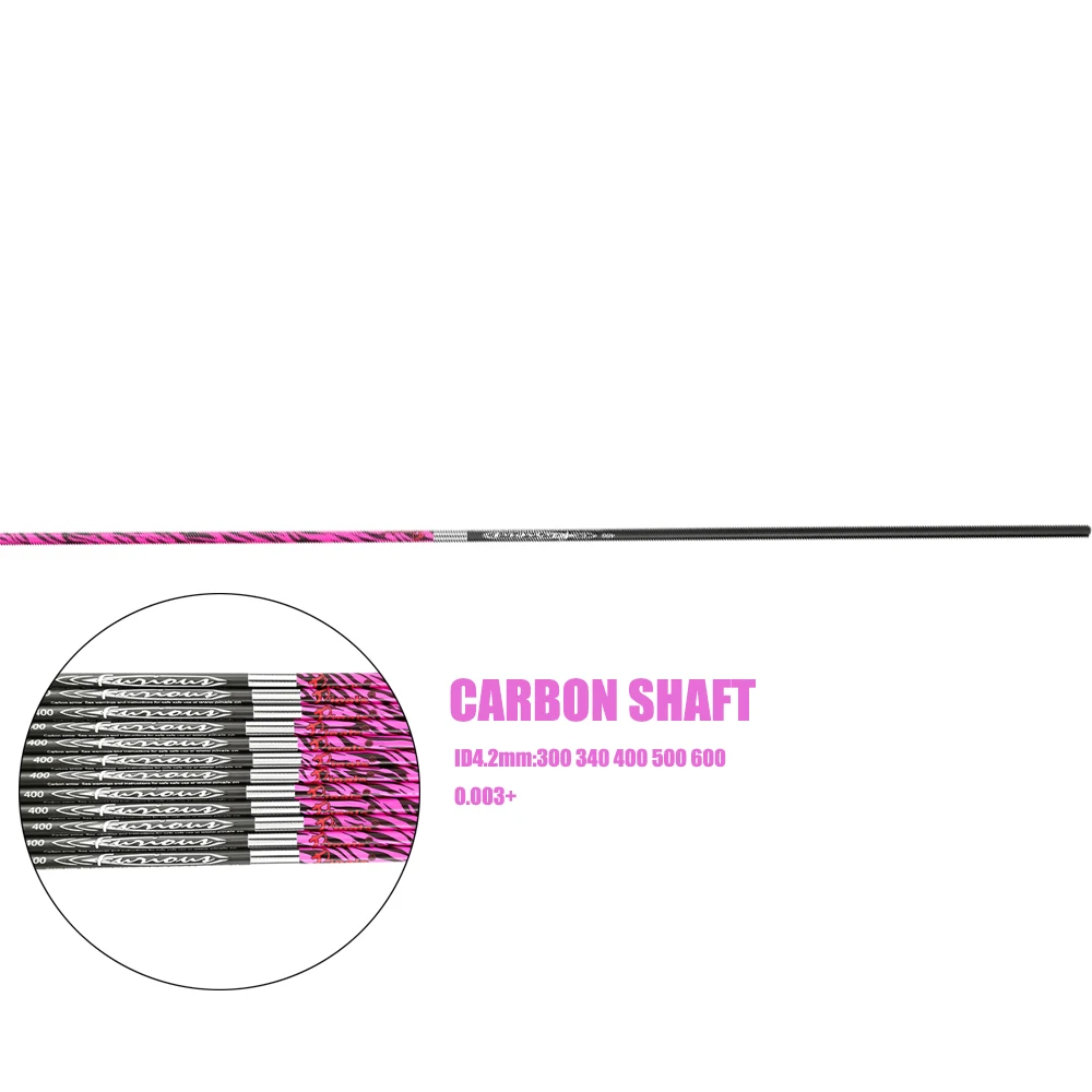 

Pinals Archery Carbon Arrows Spine300 340 400 500 600 30/32Inch Shafts for Compound Bow Recurve Hunting Target Pink Camo