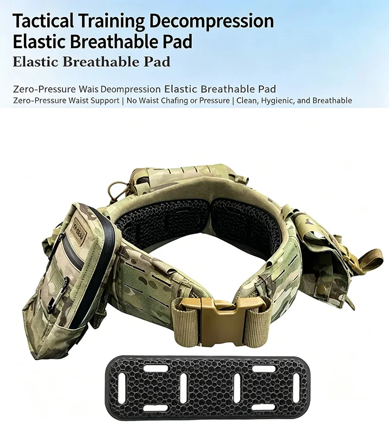 Tactical Waistband 3D Elastic Load Reducing and Pressure Reducing Breathable Pad Waist Cushion, Multifunctional Waist Cushion