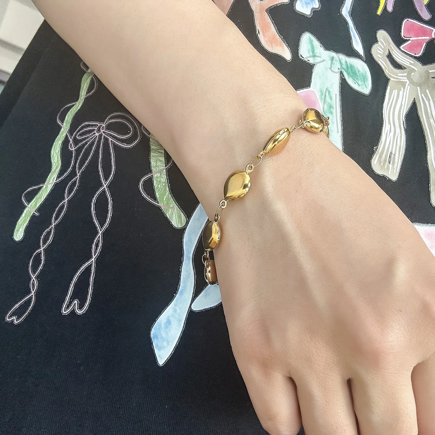 Kreatives Personalisiertes Rundes Armband aus Edelstahl, Wasserdichtes Fußkettchen, Modischer Trendschmuck für Frauen – Detail 6
