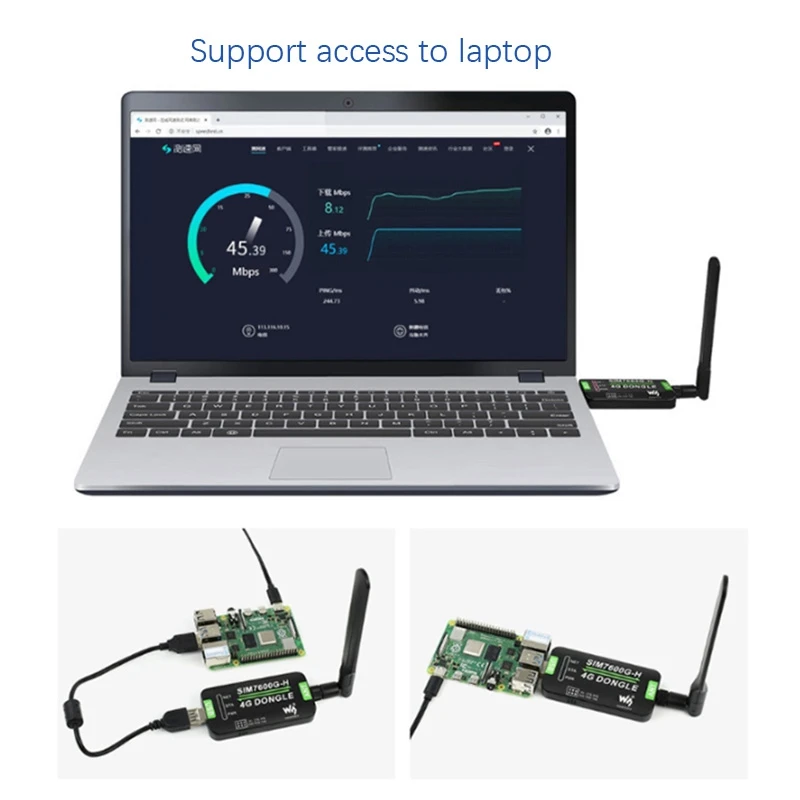 

Модуль A23G Waveshare SIM7600G-H 4G DONGLE — модуль доступа к интернету для Raspberry Pi, обеспечивающий глобальную связь GNSS