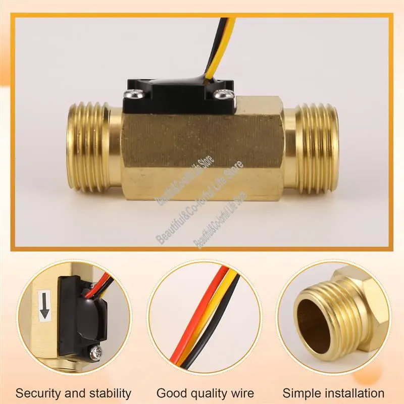 

1/2PT Water Flow Sensor Switch Control Meter Flowmeter 1.5-30L/Min-LICG