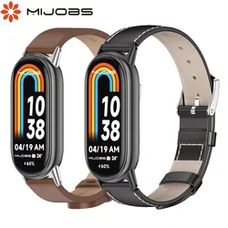 Strap for Xiaomi Mi Band 10 9 8 Bracelet Fashion Leather Replacement Wristband Miband 8 NFC Correa Mi Smart Band 8 9 Wrist Strap