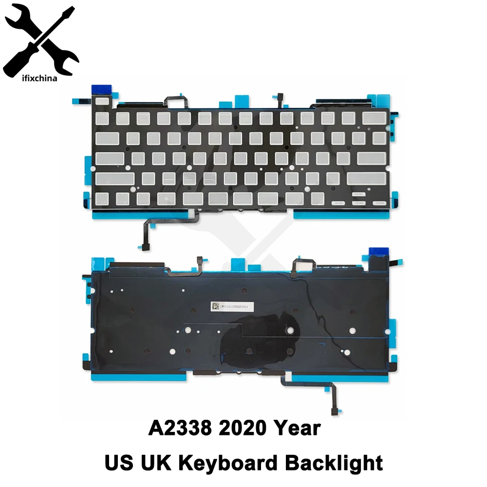 

New A2338 US UK Keyboard Backlight For MacBook Pro Retina 12" A2338 Keyboard Backlit Replacement 2020 Year