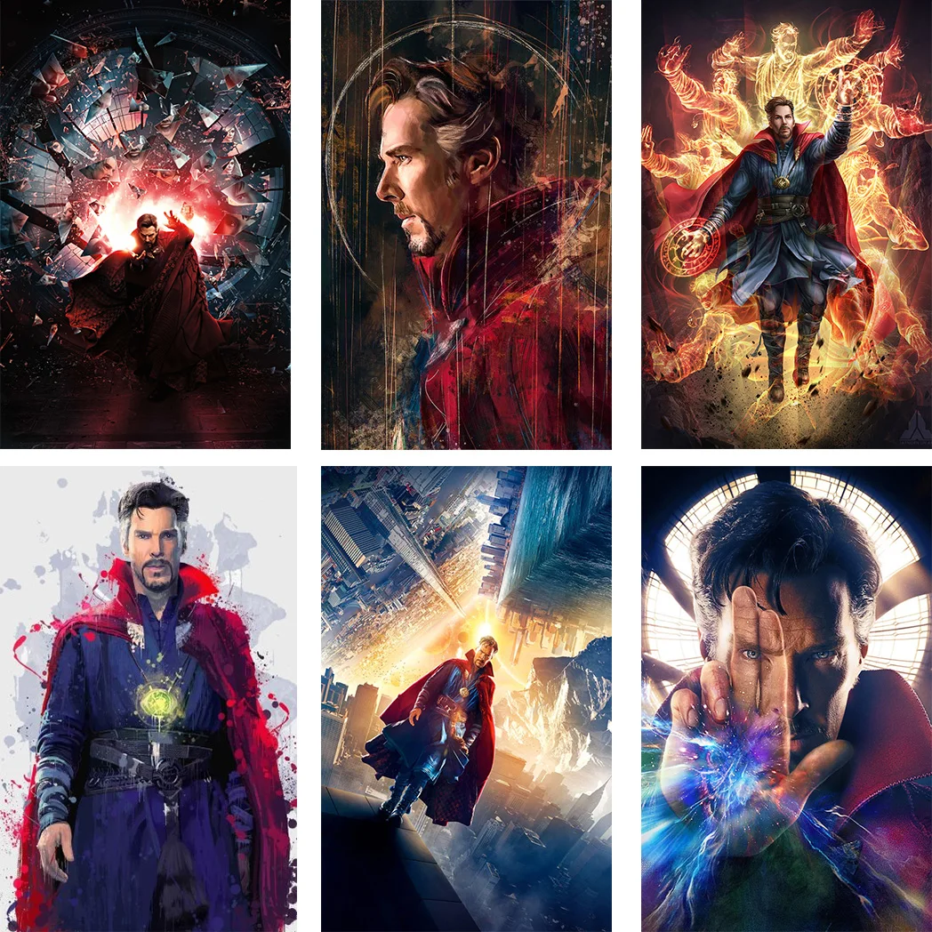 Marvel Movie Doctor Strange Interior Home Decor Wall Art Posters Superhero Canvas Painting for Children's Room and Living Room