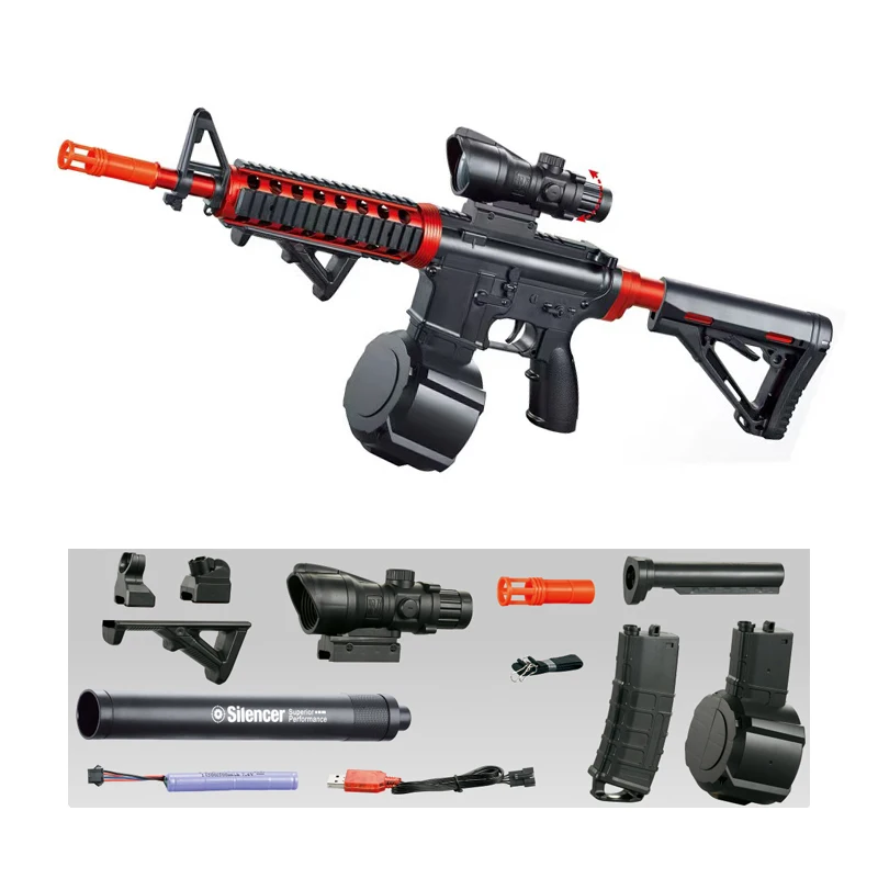M4A1 Pistola Giocattolo Blaster Elettrico Automatico Tiro All'aperto Sport Proiettile Sparare Estate Palla d'Acqua Giocattoli Per Genitore Interattivo Bambino