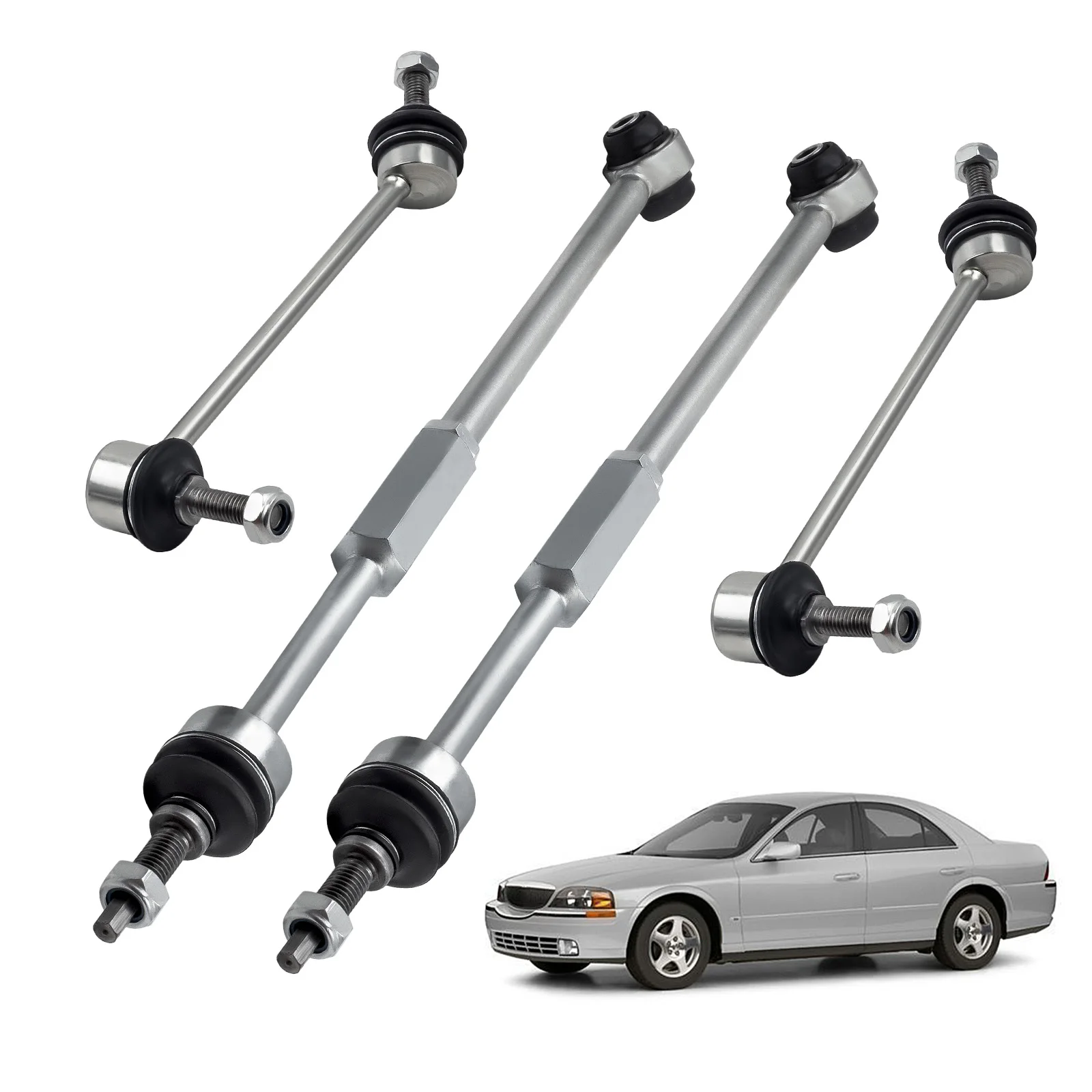 

4 Piece Suspension & Steering Kit Sway Bar End Links w/ Rear Torque Tie Rods LR