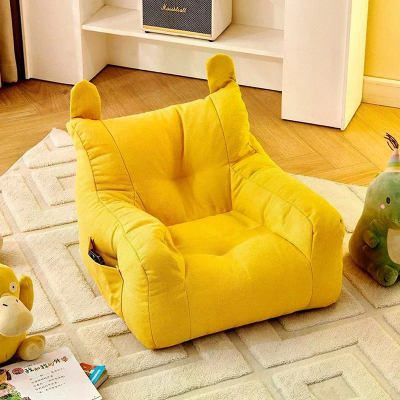 كرسي أريكة صغير ناعم مريح لغرفة المعيشة أريكة استرخاء مع حقيبة تخزين كرسي أريكة الدب للأطفال للبنين والبنات