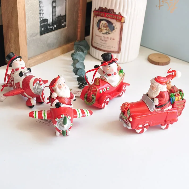 

Christmas Decor Santa Claus and Snowman Figurines Christmas Decorations New Year Ornament Home Decorative Ornaments Gift