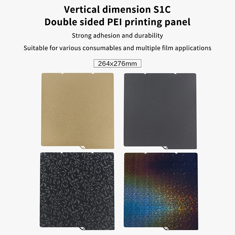 

For Anycubic Kobra S1 Combo Plate Pei Sheet 264x276 PEI Textured Double Sided Heatbed For Kobra S1C 3D Printer Accessories