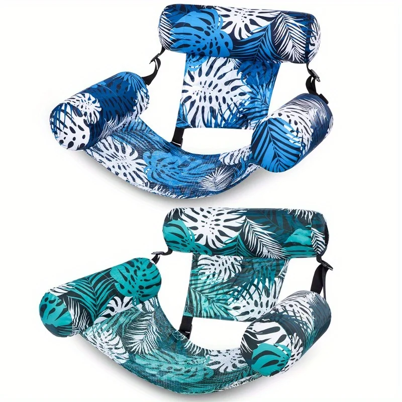 JOYFY 1/2 Pack Inflatable Pool Chair Leaf Floating Lounger for Adult Inflatable Pool Float Water Summer Party Beach Lake Chair