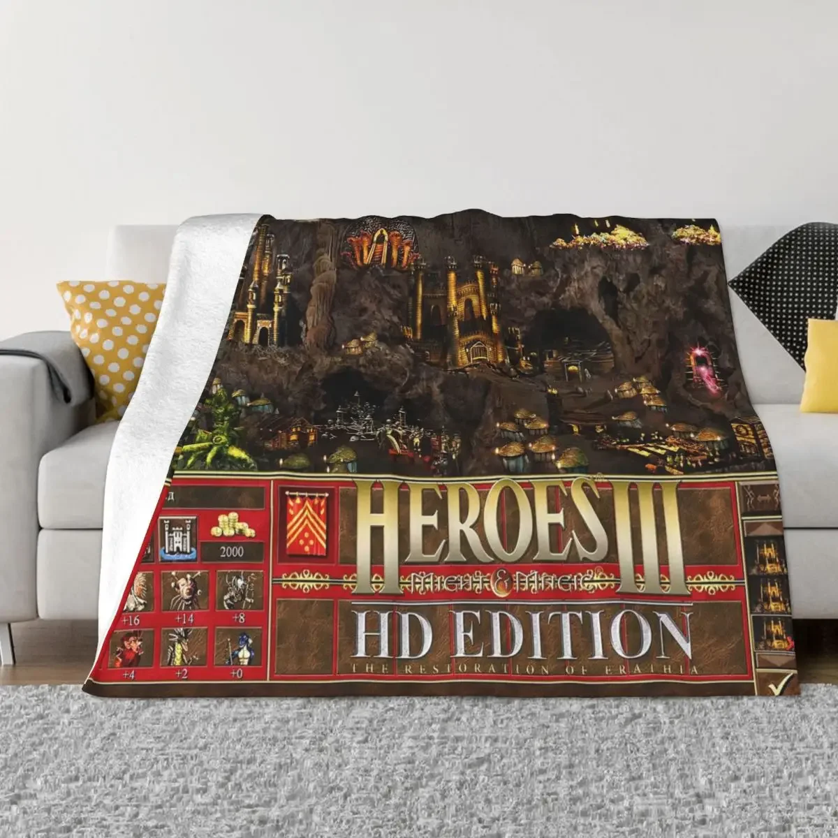 

Heroes Of Might & Magic 3 Blanket Coral Fleece Plush All Season Anime Video Game Super Warm Throw Blanket for Bed Office Quilt