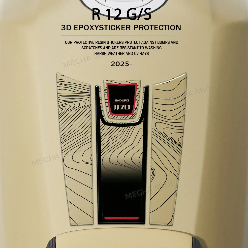 

3D Resin Sticker Kit For R 12 G/S R12GS R 12 GS 2025 2026 Motorcycle Accessories Fuel Tank Pad Waterproof Protective kit Sticker