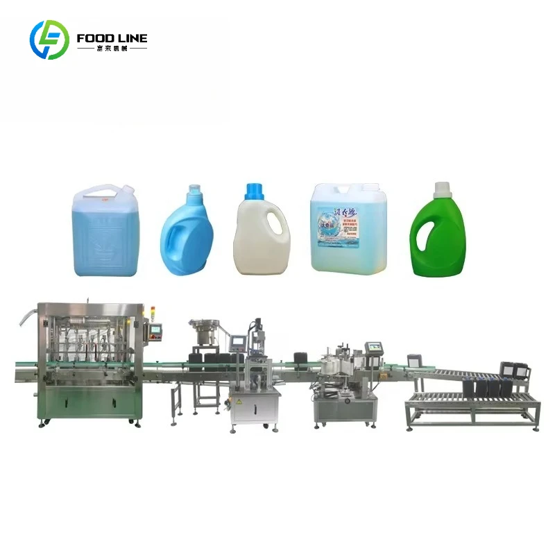 Automatic Liquid Detergent Making Machines Shampoo Liquid Soap Filling Capping Labeling Production Line Customized