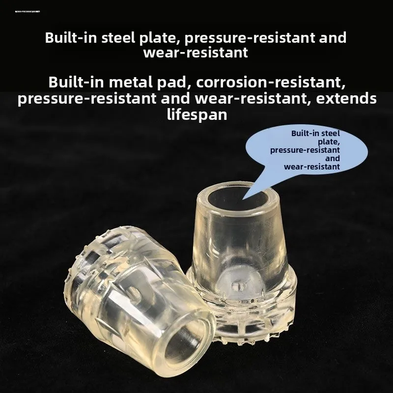 

Наконечник для трости/костылей с резиновой головкой и деревянной ручкой из бычьего сухожилия, противоскользящий, бесшумный, аксессуар