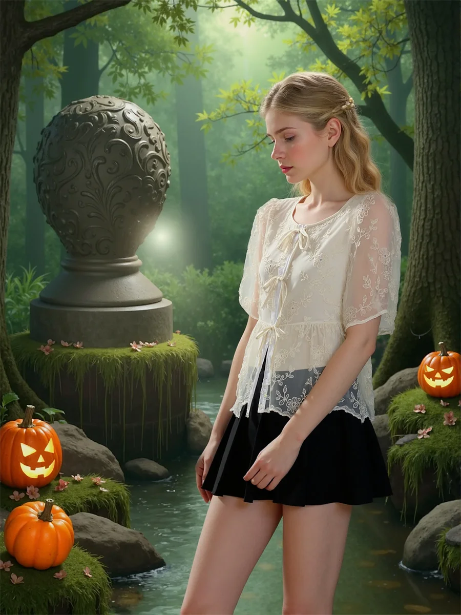 قمصان نسائية بأكمام منتفخة ورقبة دائرية بلوزات جمالية للسيدات للخريف من التل اللامع وسيم الترتان بساطتها Bf تلميذة عتيمة