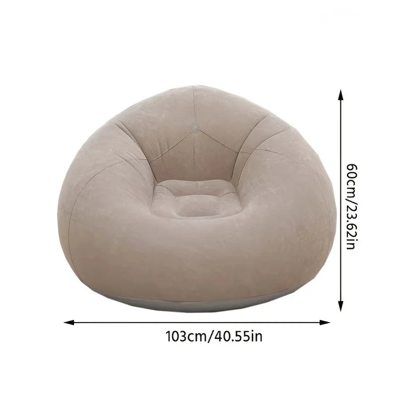 2Pcs Inflatable Lazy Sofa Set Manual Air Pump Single Portable Chair Indoor Balcony Outdoor Camping Picnic Rest image 2