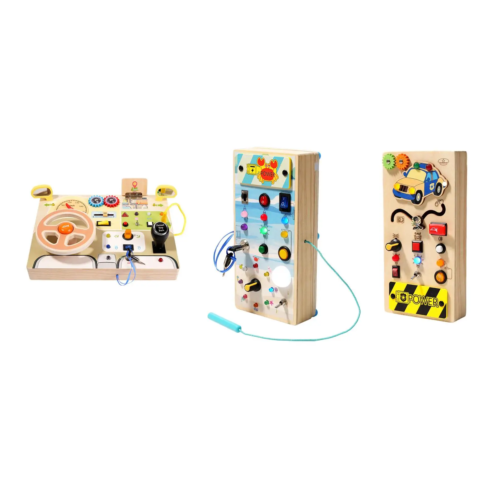 

Montessori LED Busy Board Early Education Sensory Board Baby Travel Toys for