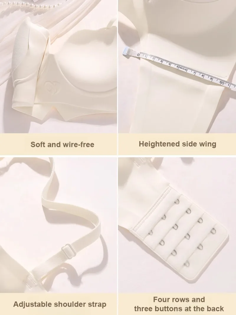 Small breasts bigger when pushed together Half-cup lift shrink bra Upper support for accessory breasts Anti sagging sexy bra