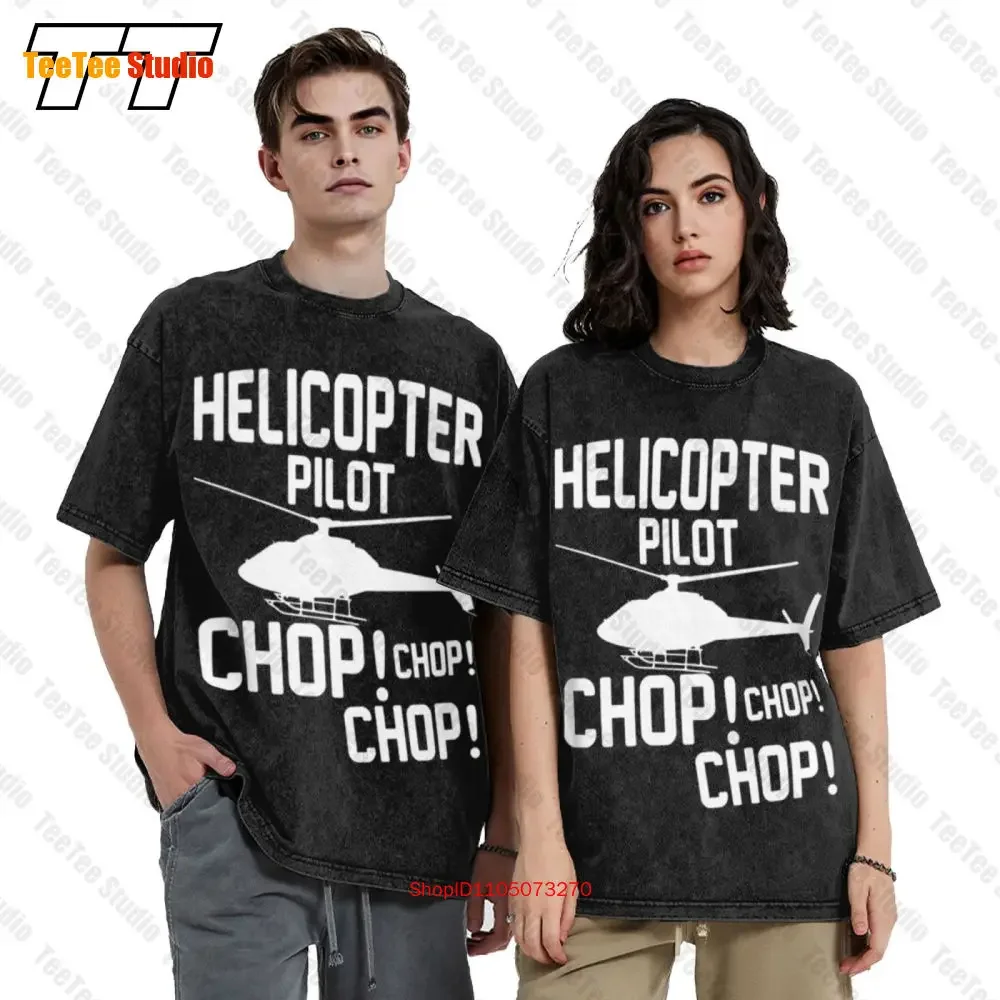 Helicopter Pilot Heli Aviator Vintage Oversized T-Shirt DTS7