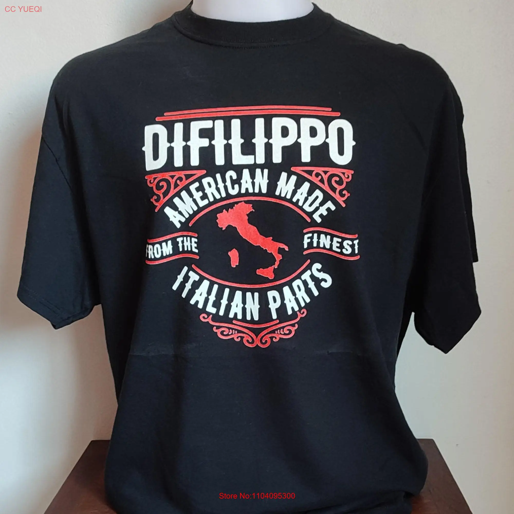 Difilippo Italian Parts T Shirt Size XL Black Used Condition 106 long or short sleeves