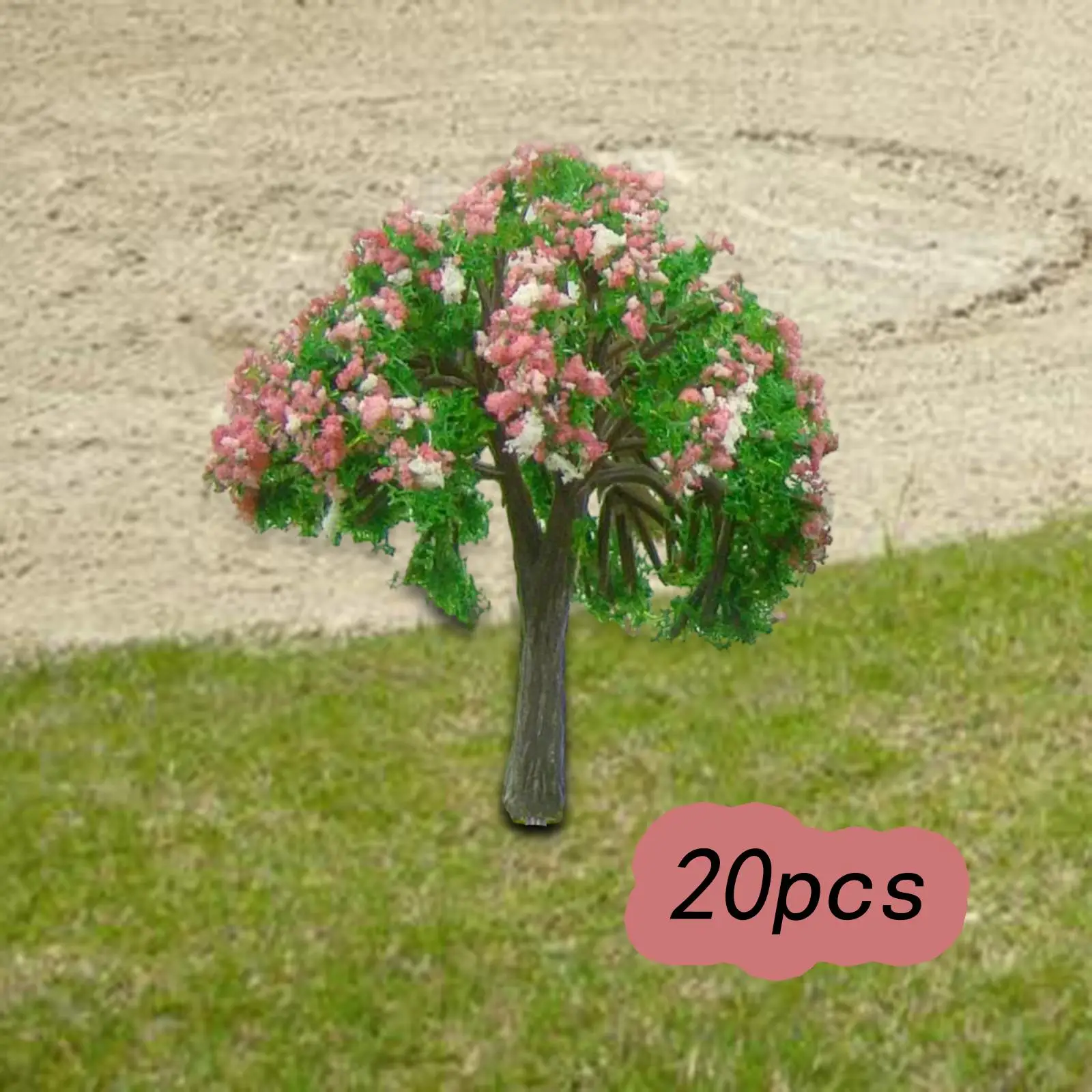 20 Pieces Simulation 1:100 Artificial Tree for Railway DIY Crafts Sand Table