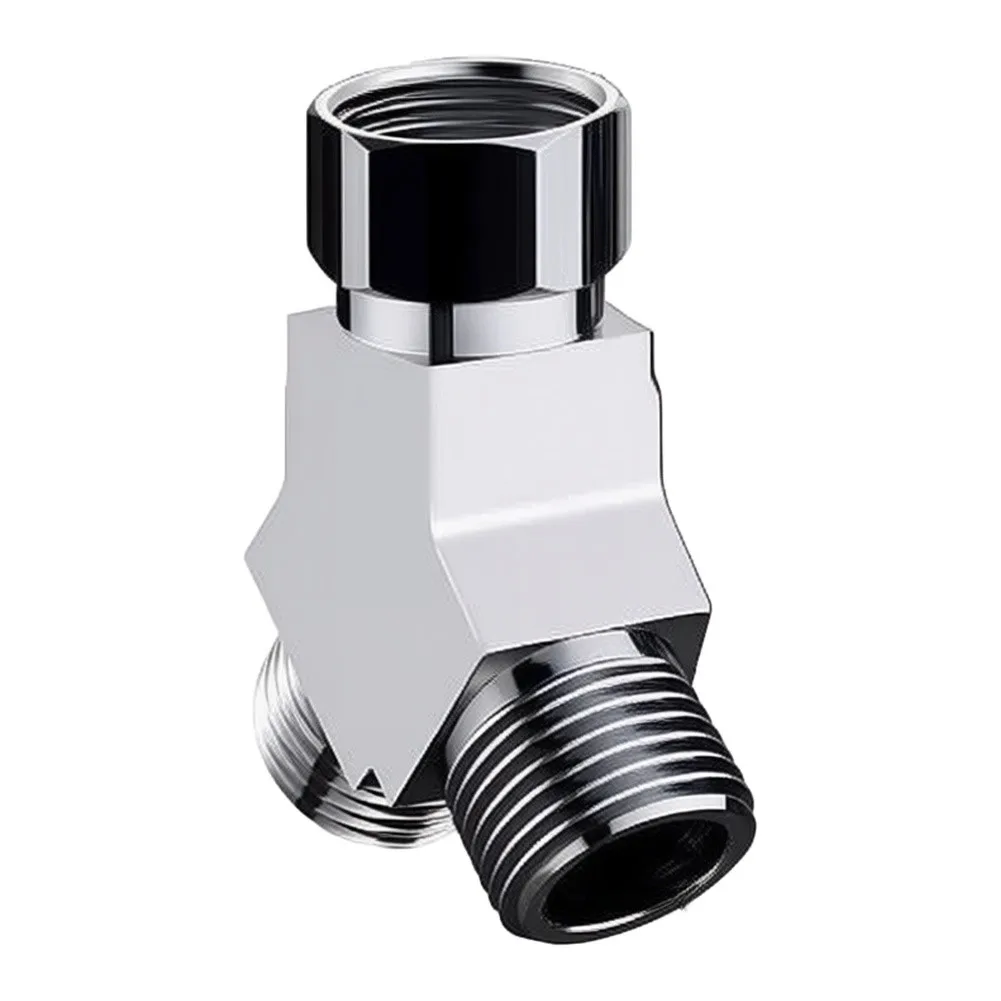 Y-Shaped Diverter Valve 4 Points x 4 Points Zinc Alloy Silver for G12 GN15 Bathroom Kitchen Plumbing Installation