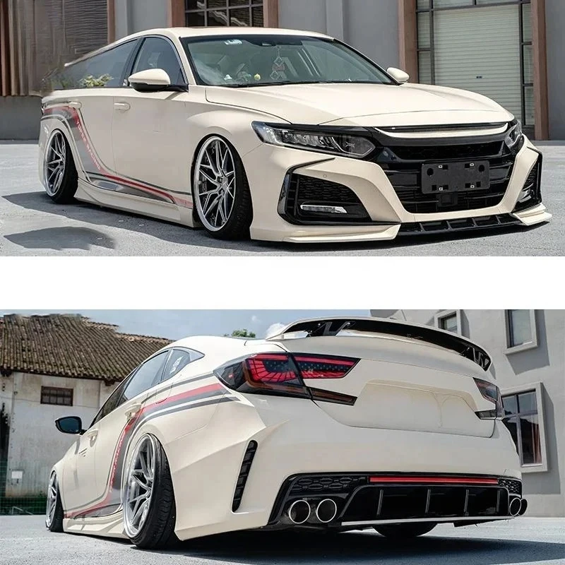 

High Quality PP Material Car Front Bumper Rear Bumper Side Skirts for ACCORD 2018 Yufer Style Car Bumper Bodykit Norsen
