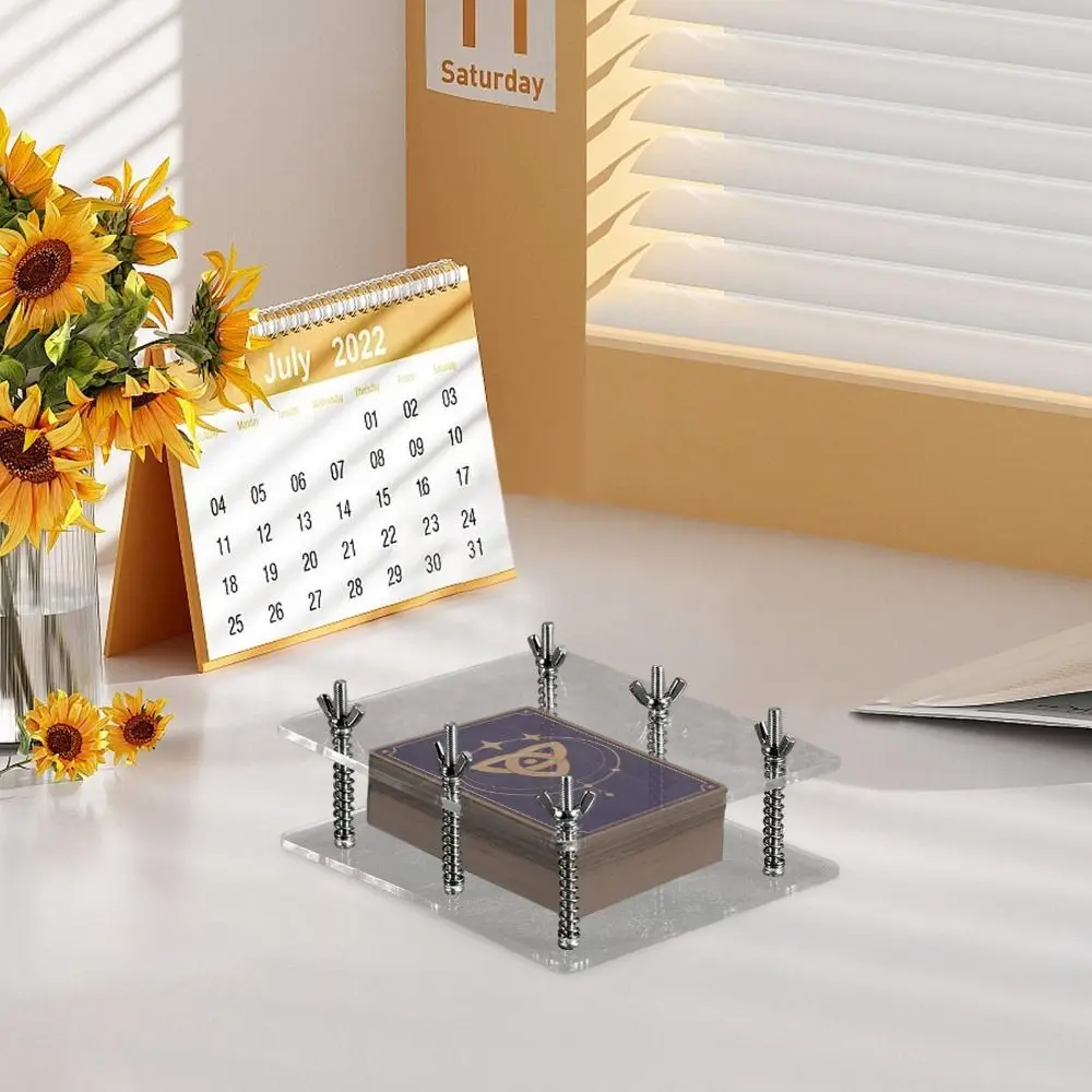 

Flatten Tool Card Press Tool Transparent No Damage Card Correcting Device Stainless Steel Acrylic Card Bending Corrector