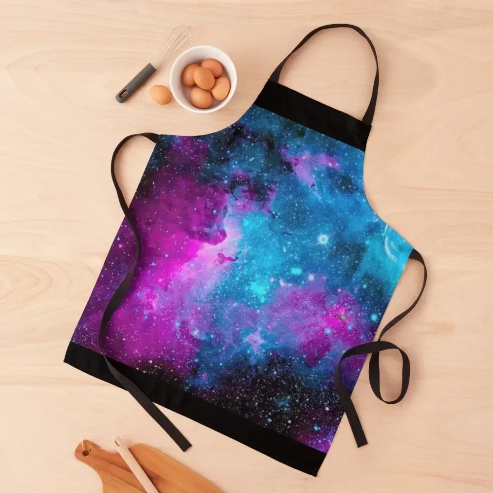

Blue and Pink Galaxy Apron Kitchen Handle For Women Teacher Utensils For Kitchen Christmas gift Apron