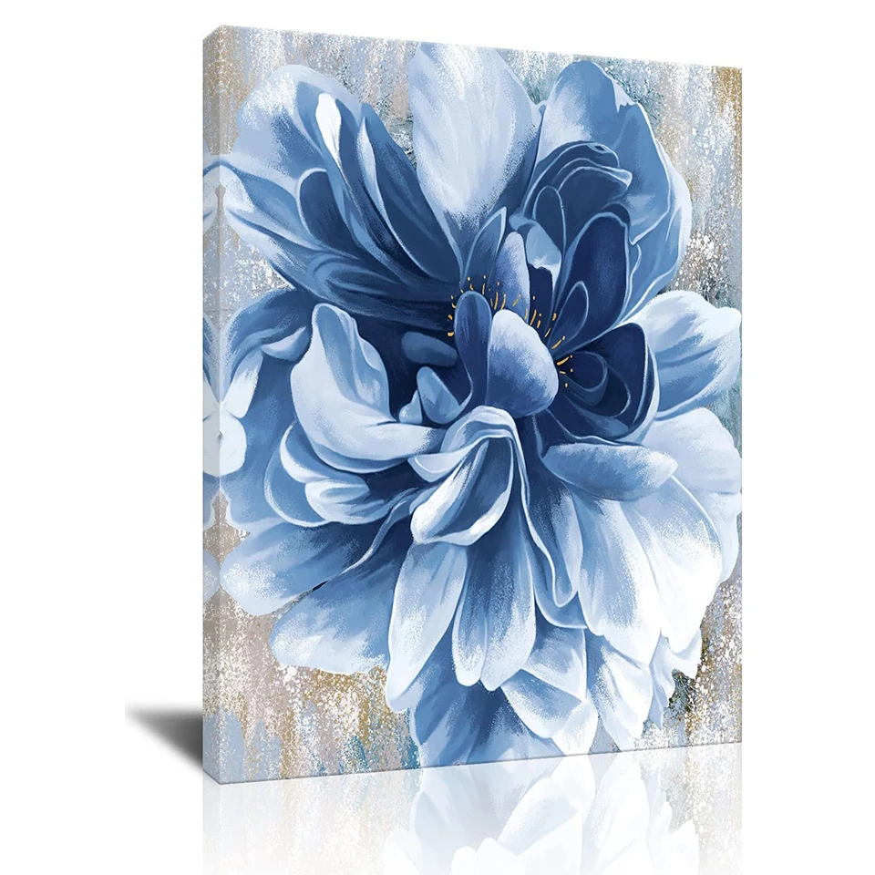 Diamentowa sztuka niebieska orchidea różowa piwonia kwiat diamentowa malowanie pełne diamenty Puzzle mozaika haft kreatywne hobby Home Decor