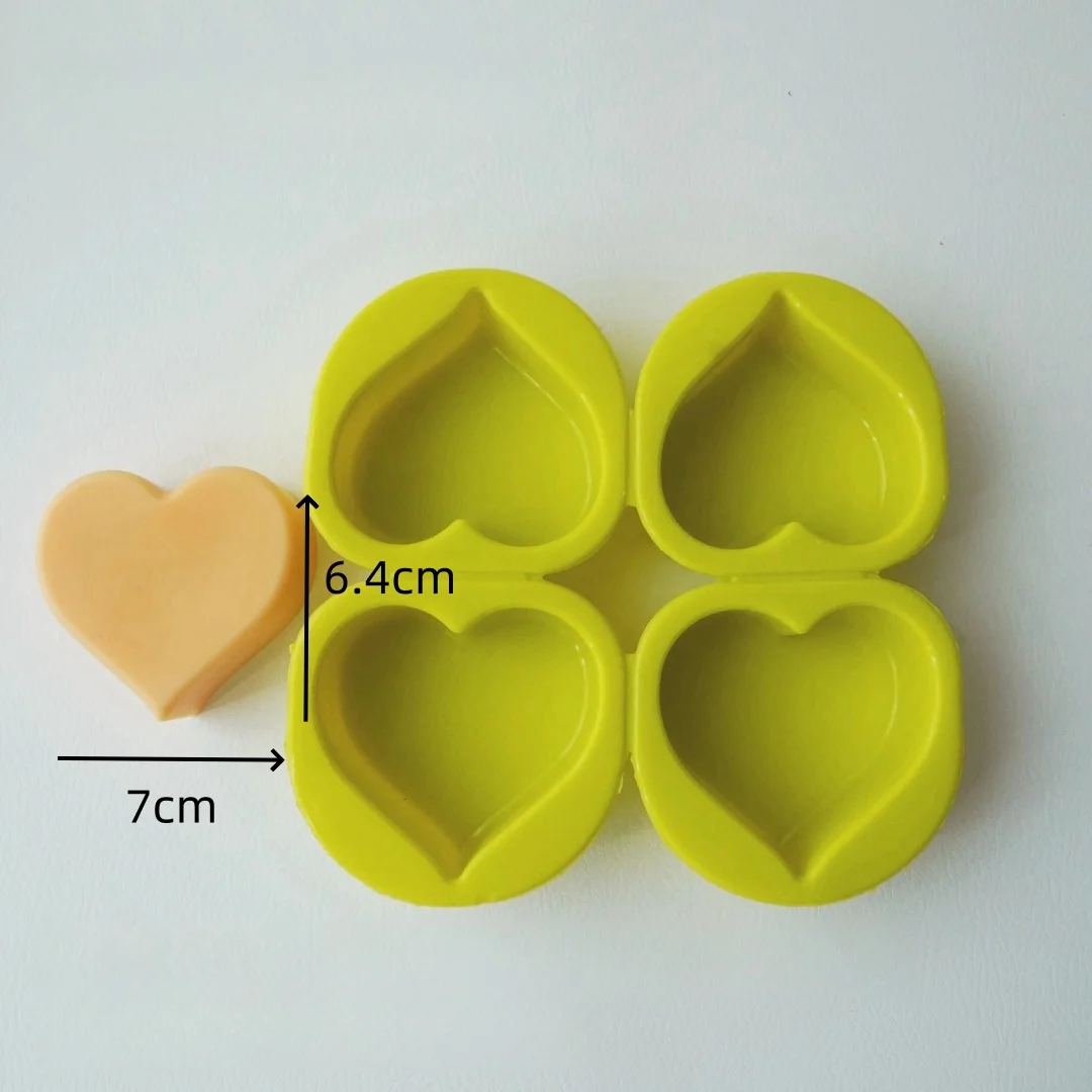 Stampo in Silicone per sapone di forma quadrata e ovale a forma di cuore stampo per decorazioni per la casa in resina epossidica per candele fatte a